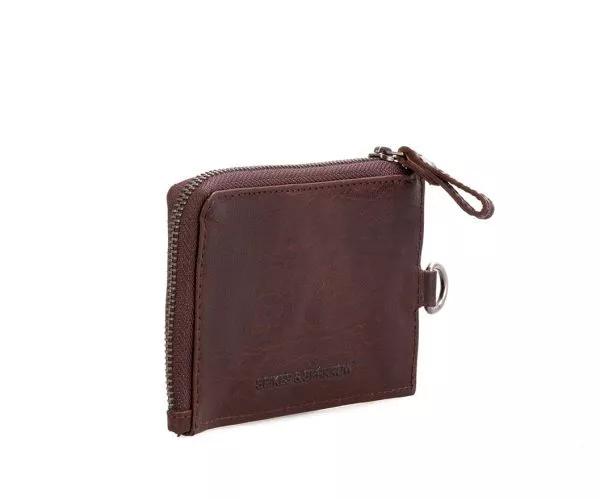 Spikes & Sparrow Spikes & Sparrow Leren RFID Portemonnee – Wisconsin – Donkerbruin