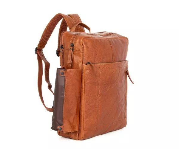 spikes & sparrow Spikes & Sparrow Leren Rugzak – Jonathan – Brandy Cognac