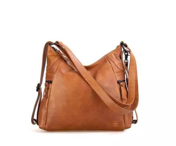 spikes & sparrow Spikes & Sparrow Leren Rugzak / Schoudertas / Crossbodytas – Parker – Tan