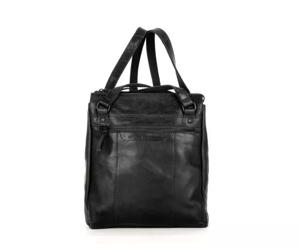 spikes & sparrow Spikes & Sparrow Leren Rugzak / Schoudertas – Wyoming – Zwart