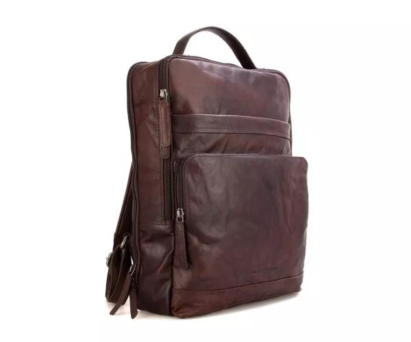 spikes & sparrow Spikes & Sparrow Leren Rugzak – Virginia – Donkerbruin