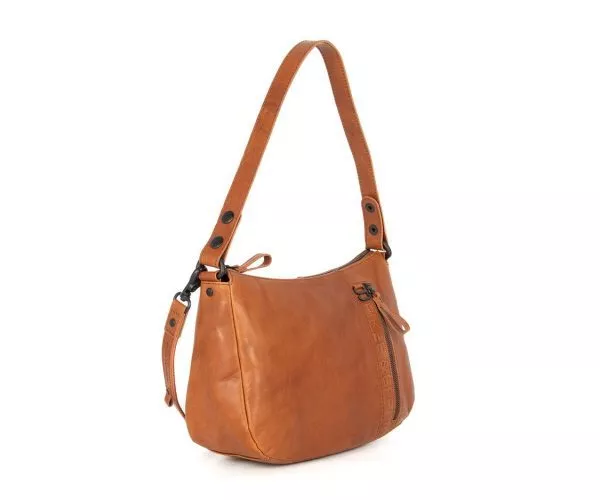 Spikes & Sparrow Spikes & Sparrow Leren Schoudertas – Alexi – Brandy Cognac