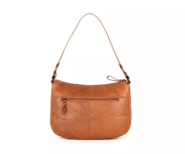 Spikes & Sparrow Spikes & Sparrow Leren Schoudertas – Alexi – Brandy Cognac