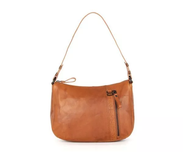 spikes & sparrow Spikes & Sparrow Leren Schoudertas – Alexi – Brandy Cognac