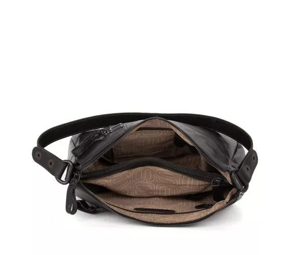 Spikes & Sparrow Spikes & Sparrow Leren Schoudertas – Alexi – Zwart