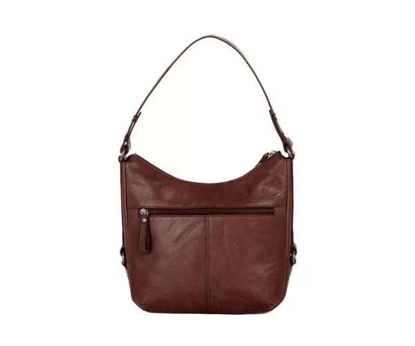 Spikes & Sparrow Spikes & Sparrow Leren Schoudertas – Candee – Donkerbruin