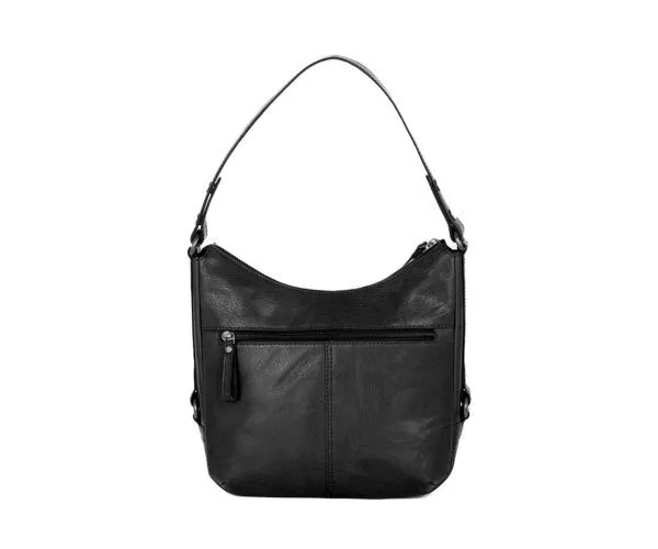 Spikes & Sparrow Spikes & Sparrow Leren Schoudertas – Candee – Zwart