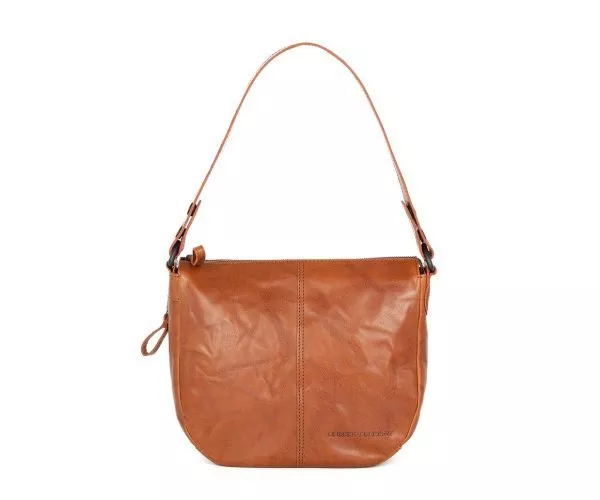 spikes & sparrow Spikes & Sparrow Leren Schoudertas – Carmen – Brandy Cognac