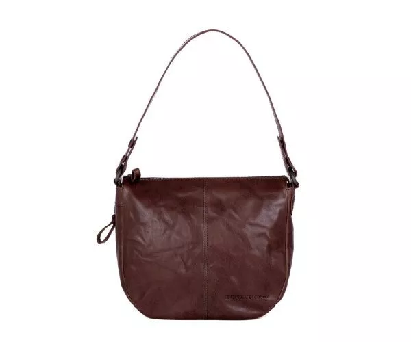 spikes & sparrow Spikes & Sparrow Leren Schoudertas – Carmen – Donkerbruin