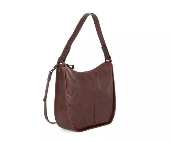 Spikes & Sparrow Spikes & Sparrow Leren Schoudertas – Colleen – Donkerbruin