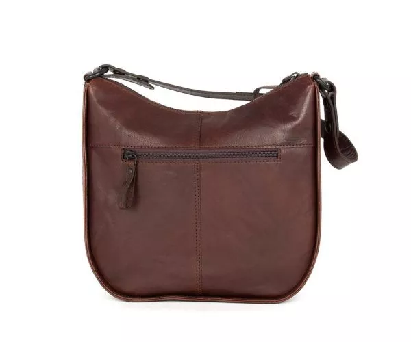 Spikes & Sparrow Spikes & Sparrow Leren Schoudertas – Colleen – Donkerbruin