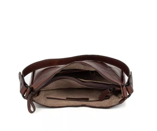 Spikes & Sparrow Spikes & Sparrow Leren Schoudertas – Colleen – Donkerbruin