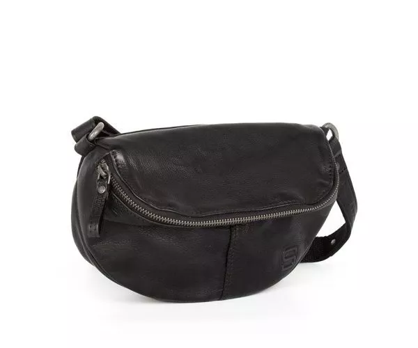 Spikes & Sparrow Spikes & Sparrow Leren Schoudertas / Crossbodytas – Arianne – Zwart