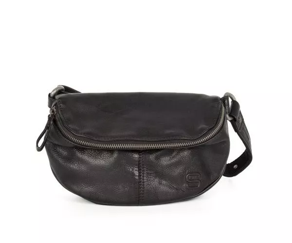 spikes & sparrow Spikes & Sparrow Leren Schoudertas / Crossbodytas – Arianne – Zwart