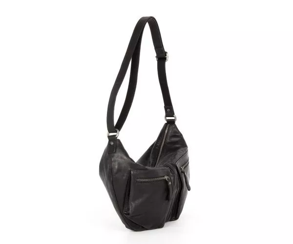 Spikes & Sparrow Spikes & Sparrow Leren Schoudertas / Crossbodytas – Ellie – Zwart