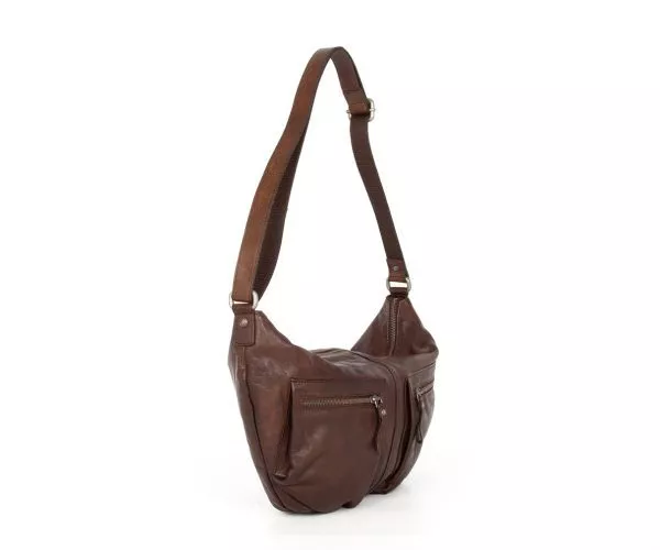 Spikes & Sparrow Spikes & Sparrow Leren Schoudertas / Crossbodytas – Ellie – Donkerbruin