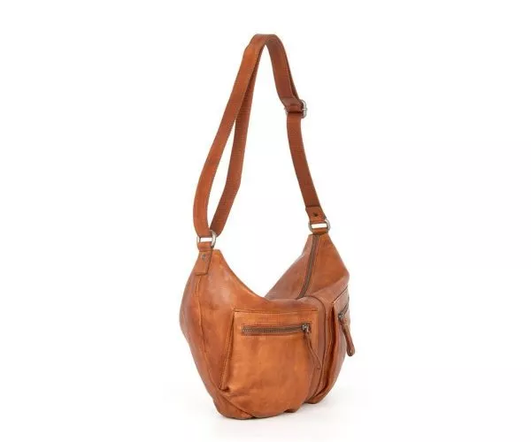 Spikes & Sparrow Spikes & Sparrow Leren Schoudertas / Crossbodytas – Ellie – Brandy Cognac