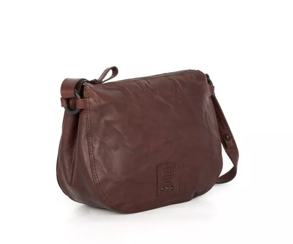 Spikes & Sparrow Spikes & Sparrow Leren Schoudertas / Crossbodytas – Hannah – Donkerbruin