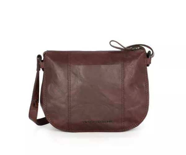 Spikes & Sparrow Spikes & Sparrow Leren Schoudertas / Crossbodytas – Hannah – Donkerbruin