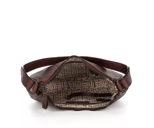 Spikes & Sparrow Spikes & Sparrow Leren Schoudertas / Crossbodytas – Riley – Donkerbruin