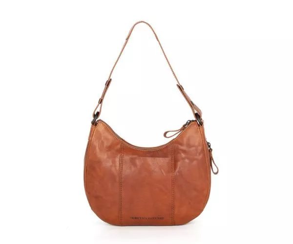 Spikes & Sparrow Spikes & Sparrow Leren Schoudertas / Crossbodytas – Riley – Brandy Cognac