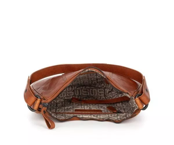 Spikes & Sparrow Spikes & Sparrow Leren Schoudertas / Crossbodytas – Riley – Brandy Cognac