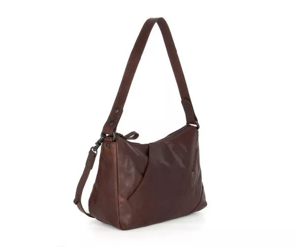 Spikes & Sparrow Spikes & Sparrow Leren Schoudertas / Crossbodytas – Zoey – Donkerbruin