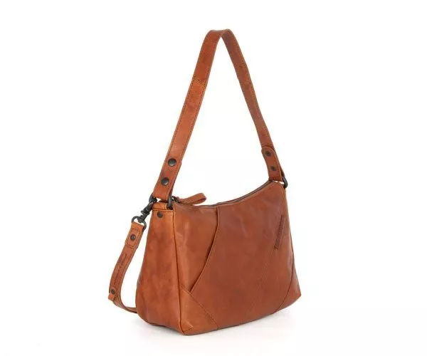 Spikes & Sparrow Spikes & Sparrow Leren Schoudertas / Crossbodytas – Zoey – Brandy Cognac