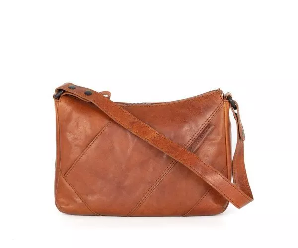 spikes & sparrow Spikes & Sparrow Leren Schoudertas / Crossbodytas – Zoey – Brandy Cognac