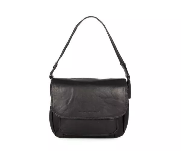 Spikes & Sparrow Spikes & Sparrow Leren Schoudertas – Delilah – Zwart