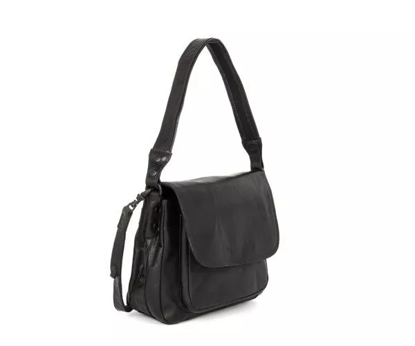 Spikes & Sparrow Spikes & Sparrow Leren Schoudertas – Delilah – Zwart