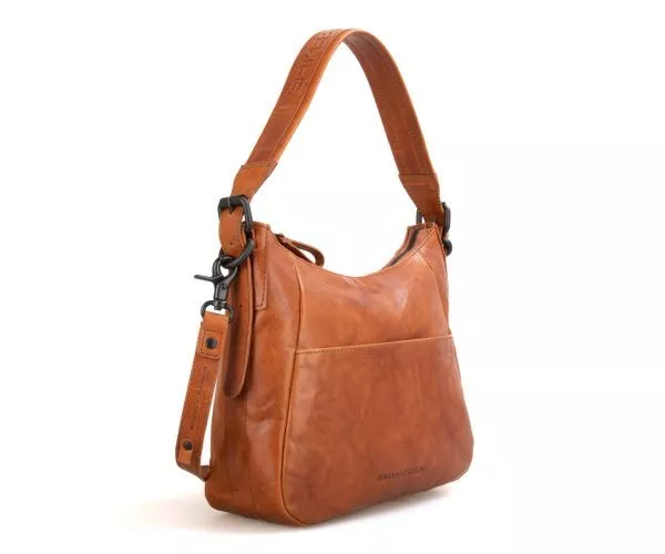 Spikes & Sparrow Spikes & Sparrow Leren Schoudertas – Eliana – Brandy Cognac