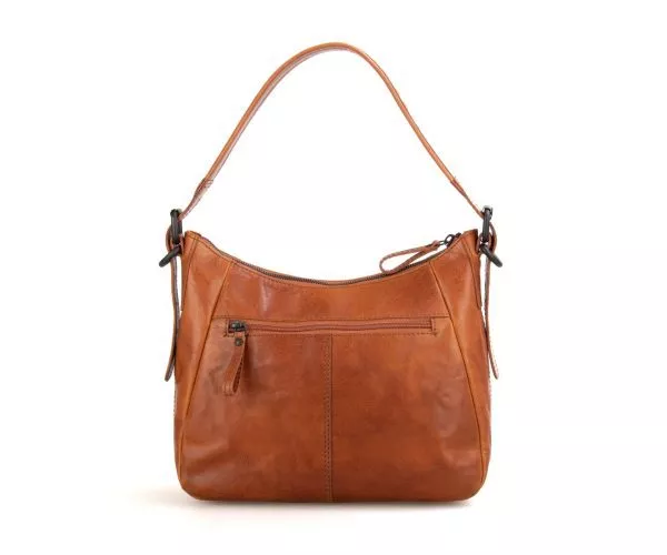 Spikes & Sparrow Spikes & Sparrow Leren Schoudertas – Eliana – Brandy Cognac