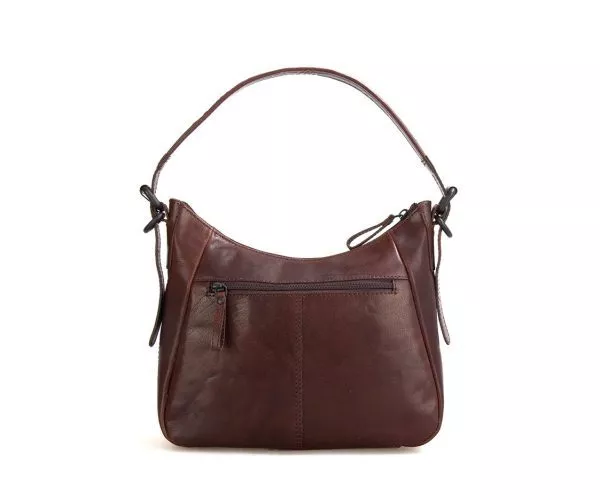 Spikes & Sparrow Spikes & Sparrow Leren Schoudertas – Eliana – Donkerbruin