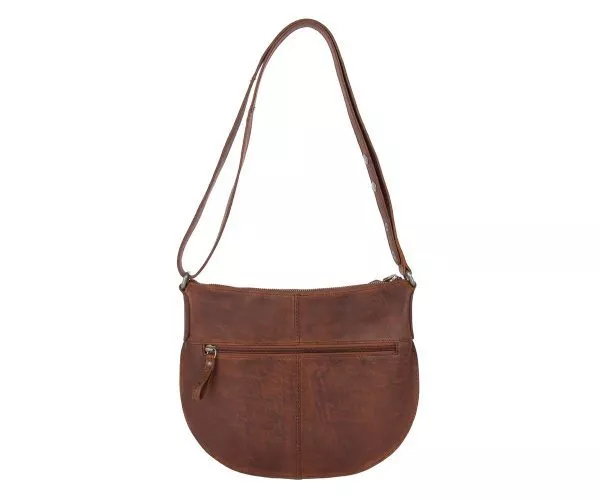 Spikes & Sparrow Spikes & Sparrow Leren Schoudertas – Hortense – Brandy Cognac