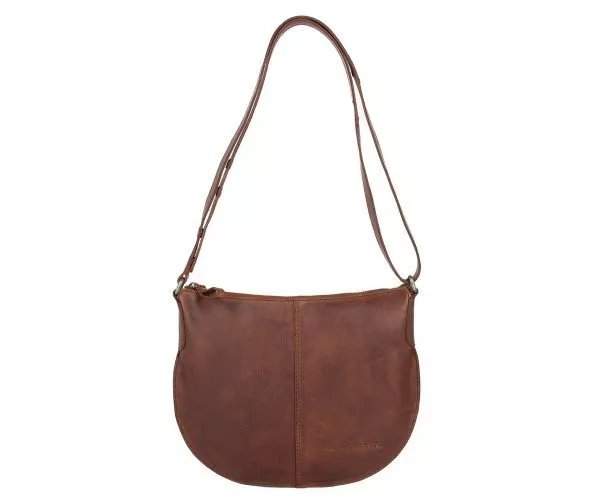 spikes & sparrow Spikes & Sparrow Leren Schoudertas – Hortense – Brandy Cognac