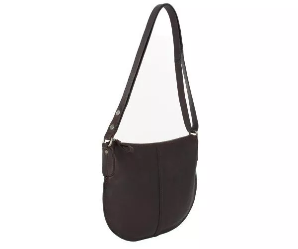 Spikes & Sparrow Spikes & Sparrow Leren Schoudertas – Hortense – Donkerbruin