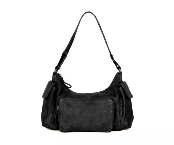 spikes & sparrow Spikes & Sparrow Leren Schoudertas – Jaclyne – Zwart spikes & sparrow Spikes & Sparrow Leren Schoudertas – Jaclyne – Zwart