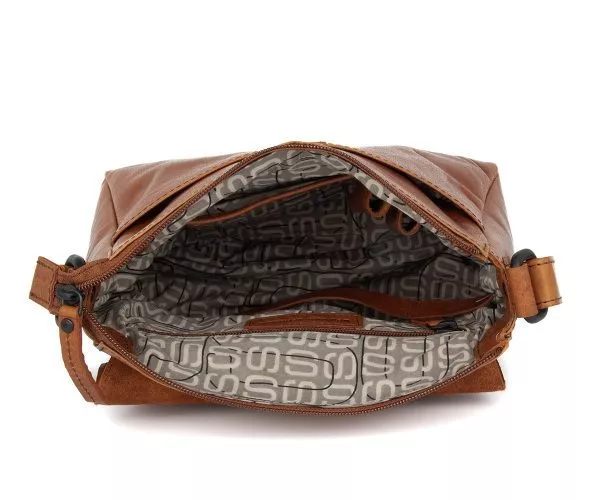 Spikes & Sparrow Spikes & Sparrow Leren Schoudertas – Loretta – Brandy Cognac