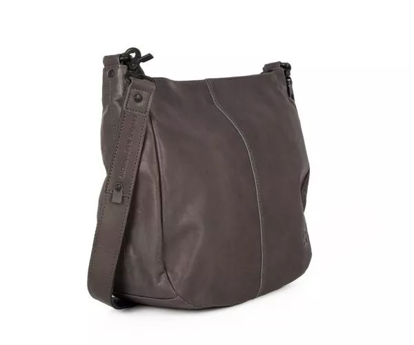 Spikes & Sparrow Spikes & Sparrow Leren Schoudertas – Megan – Grijs