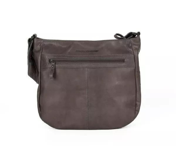 Spikes & Sparrow Spikes & Sparrow Leren Schoudertas – Megan – Grijs