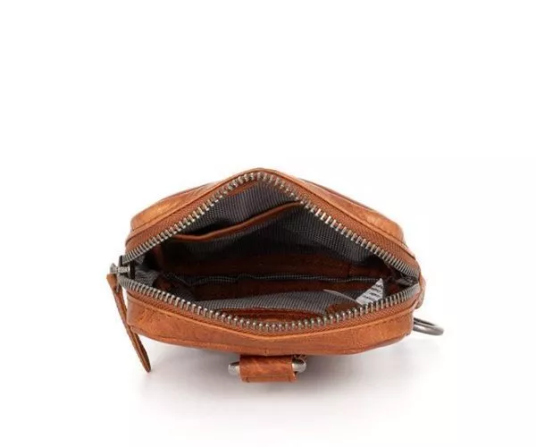 Spikes & Sparrow Spikes & Sparrow Leren Schoudertas – Miami – Donkerbruin