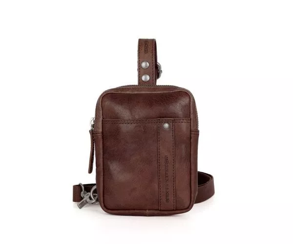 spikes & sparrow Spikes & Sparrow Leren Schoudertas – Miami – Donkerbruin spikes & sparrow Spikes & Sparrow Leren Schoudertas – Miami – Donkerbruin