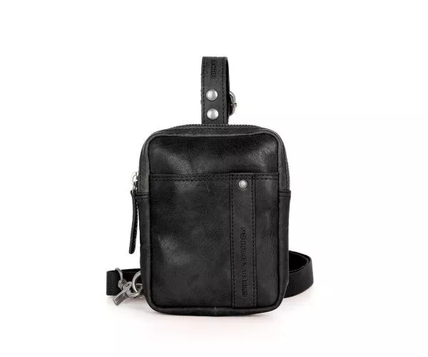 spikes & sparrow Spikes & Sparrow Leren Schoudertas – Miami – Zwart spikes & sparrow Spikes & Sparrow Leren Schoudertas – Miami – Zwart