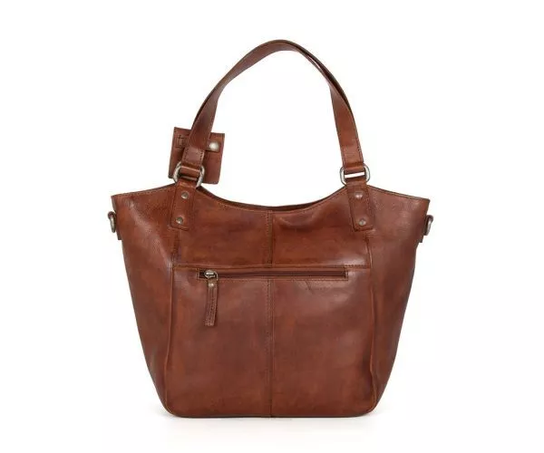 Spikes & Sparrow Spikes & Sparrow Leren Schoudertas – Micha – Brandy Cognac