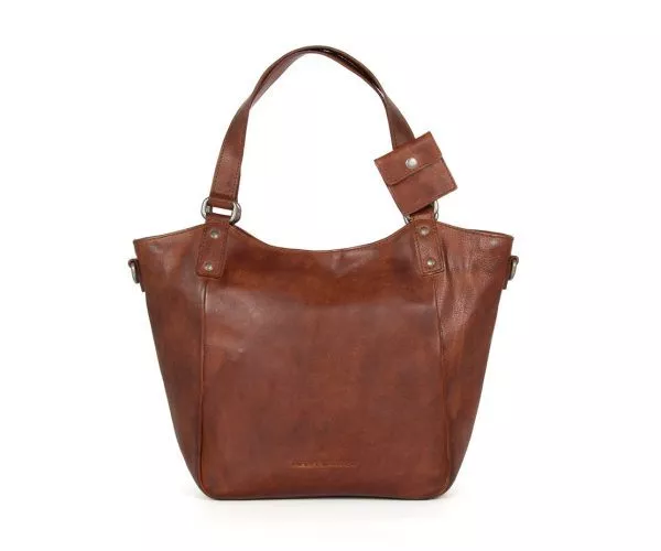 spikes & sparrow Spikes & Sparrow Leren Schoudertas – Micha – Brandy Cognac