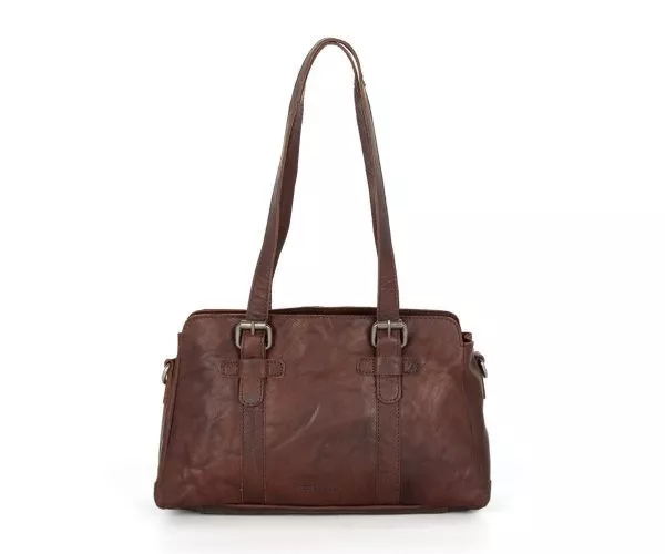 spikes & sparrow Spikes & Sparrow Leren Schoudertas – Oklahoma – Donkerbruin