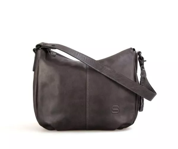 spikes & sparrow Spikes & Sparrow Leren Schoudertas – River – Grijs