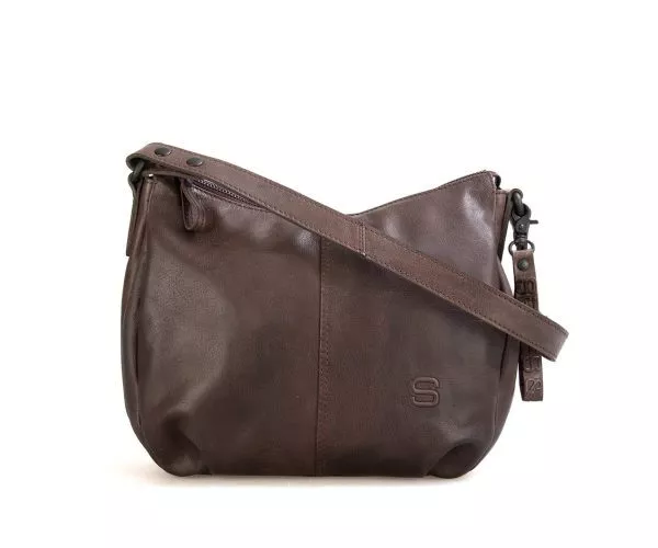 spikes & sparrow Spikes & Sparrow Leren Schoudertas – River – Mud