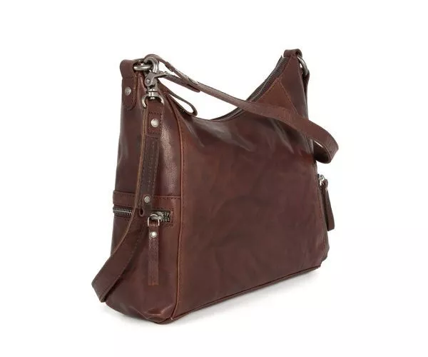 Spikes & Sparrow Spikes & Sparrow Leren Schoudertas – Toronto – Donkerbruin